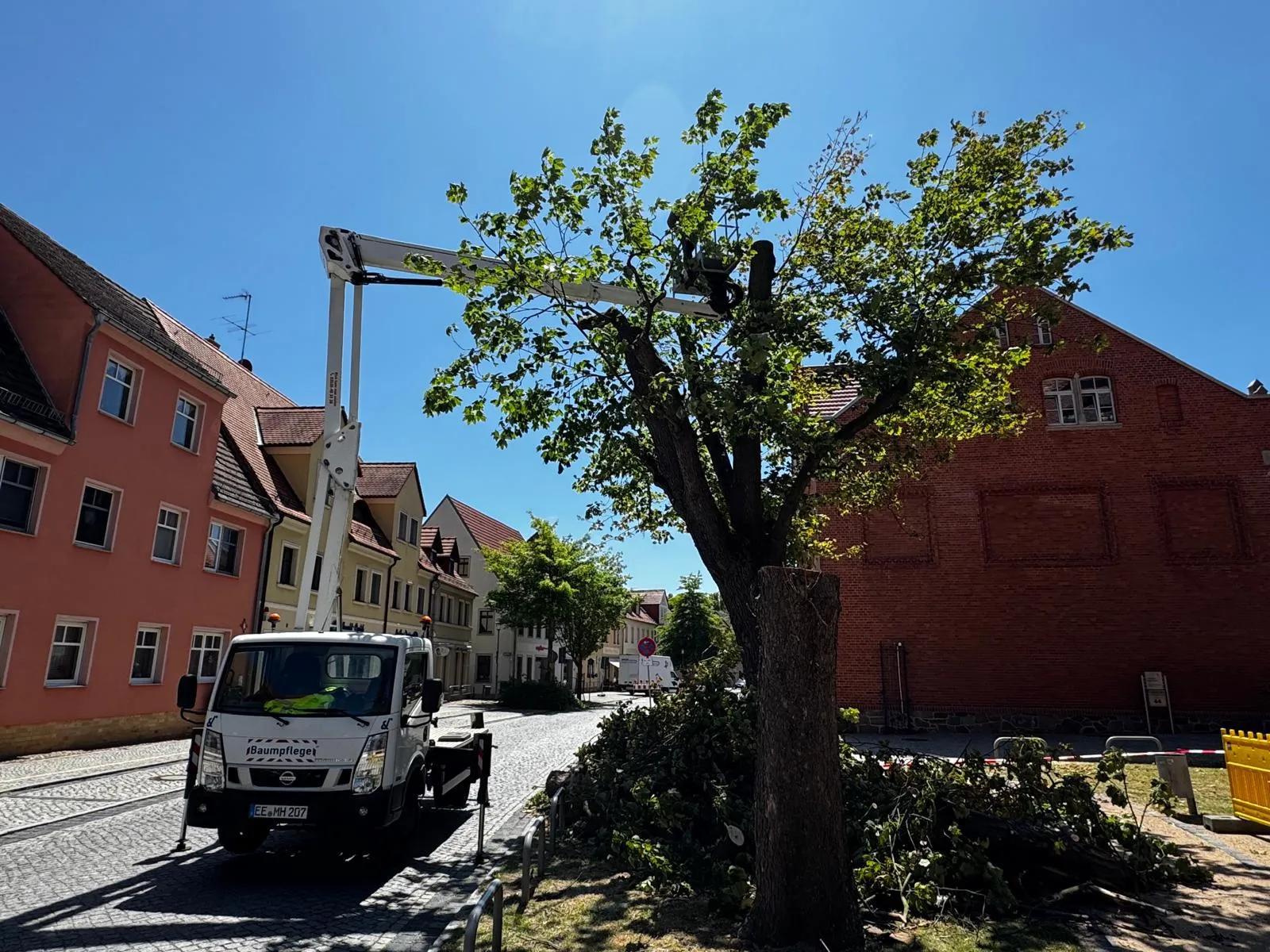 Bühneneinsatz in der Herzberger Altstadt